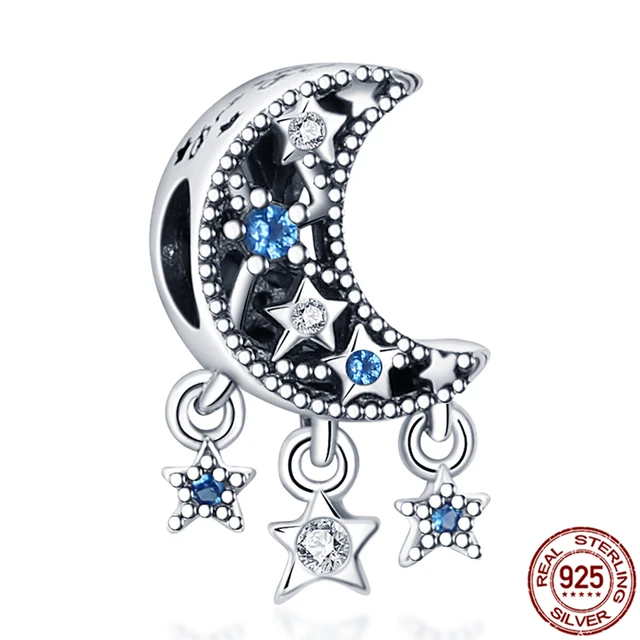 plata charms of ley 925 original Fits original pandora bracelet 925 silver women pendant jewelry galaxy starry sky charms beads CMS1709