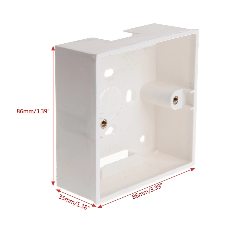 

86X86 PVC Junction Box Wall Mount Cassette For Switch Socket Base 35ED