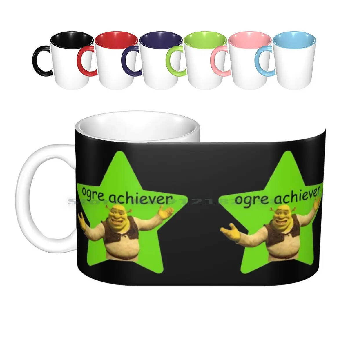 Brank Pun-Ogre Achiever Tazze In Ceramica Tazze Da Caffè Tazza Da Tè Al Latte Brank Pun Ogre Achiever Monster Donkey Fiona Friend Film Di Famiglia