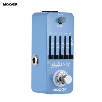

MOOER Graphic G Equalizer Pedal 5-Band EQ Mini guitar graphic equalizer pedal with true bypass