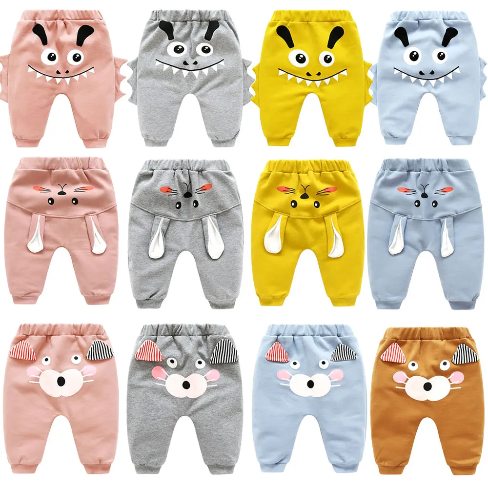 

Baby cute pants boys girl cartoon high waist protection belly children toddler spring autumn newborn infant trousers cheap stuff