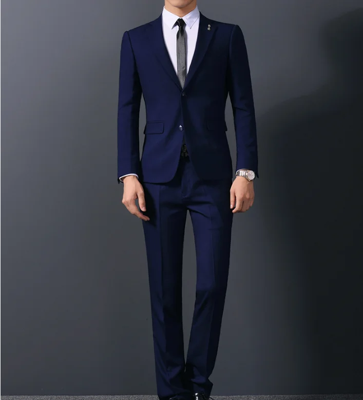 picture color Мужской костюм смокинг Noivo Terno Slim Fit Easculino вечерние костюмы для мужчин Жених на заказ двойной воротник смокинги(пиджак+ брюки - Цвет: picture color