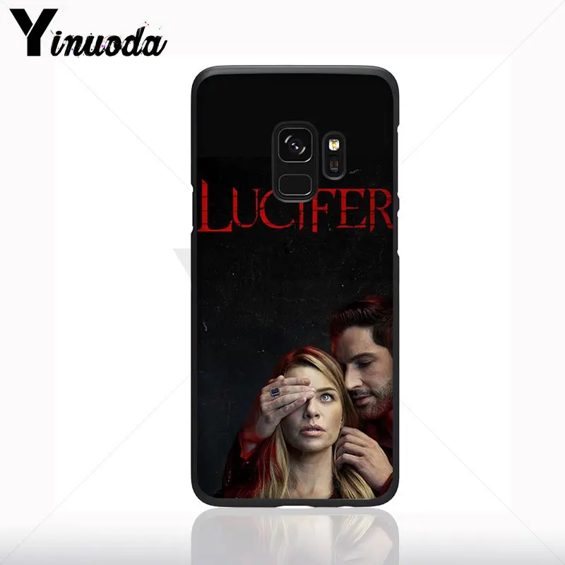 American TV Merosot Malaikat Lucifer Lembut Ponsel Case untuk Samsung Galaxy S10plus S9 S8plus A9plus S10e A50 A10 A70 Ponsel