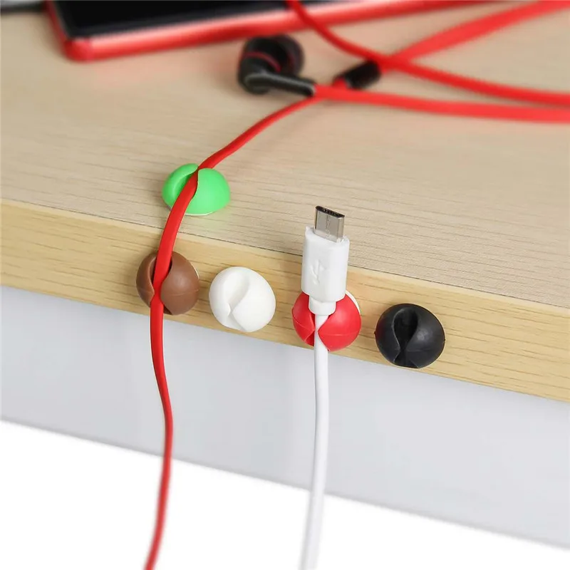 

30pcs Car Fastener Clips Computer USB Wire Cable Retainer Clamps Auto Tie Lines Desk Wall Fixed Car Clips Interior Accessories