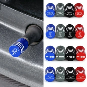 

4Pcs Car Tire Decoration For Ford Mondeo Focus 2 Fiesta Kuga Explorer Shelby Mustang F150 Aluminium Alloy Wheel Valve Stem Caps