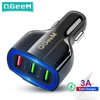 QGEEM QC 3,0 3 USB Auto Ladegerät Schnell Ladung 3,0 3-Ports Schnelle Ladegerät für Auto Telefon Lade Adapter für iPhone Xiaomi Mi 9 Redm