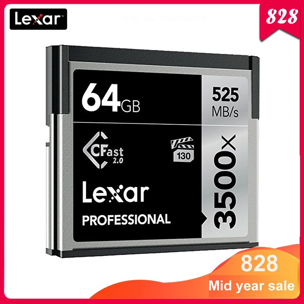 Карта памяти Lexar Cfast2.0 оригинальная 128 ГБ 525 дюйма 256 для профессиональной камеры Sony