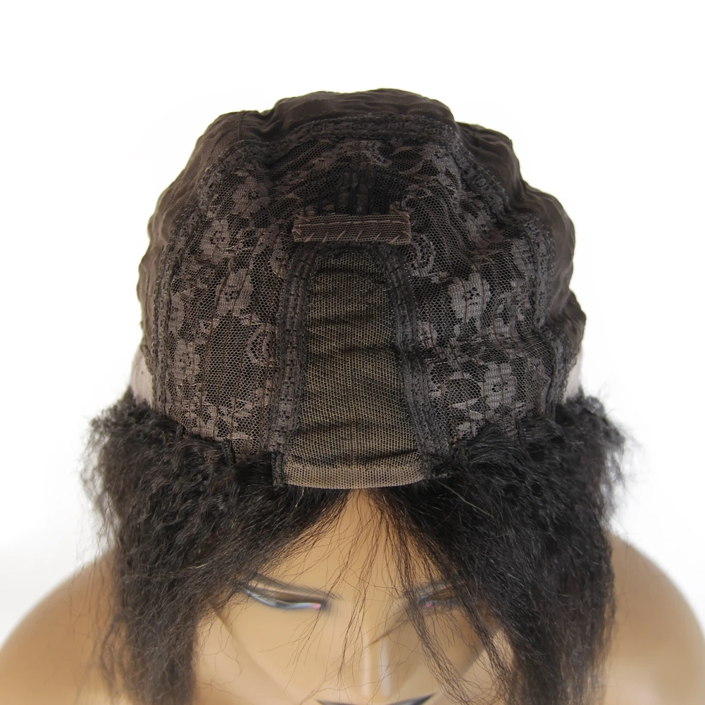 Chang Jin Natural Color Yaki Straight V Part Lace Wigs Pre Plucked Remy Hair Lace Human Hair Wigs Black Color For Women