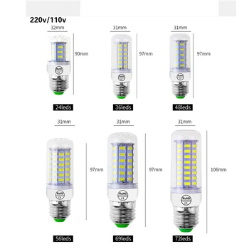 

LED Lamp 220V Corn Bulb Warm White Cold White 24 36 48 56 69 72 LED Bulbfor Home Modern Living Room LED Light