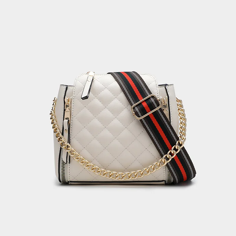 

MAIDINI WOMEN'S Bag 2019 Autumn And Winter New Style Rhombus Graceful Shoulder Bag Chain Wide-Strap Handbag Shoulder Bag