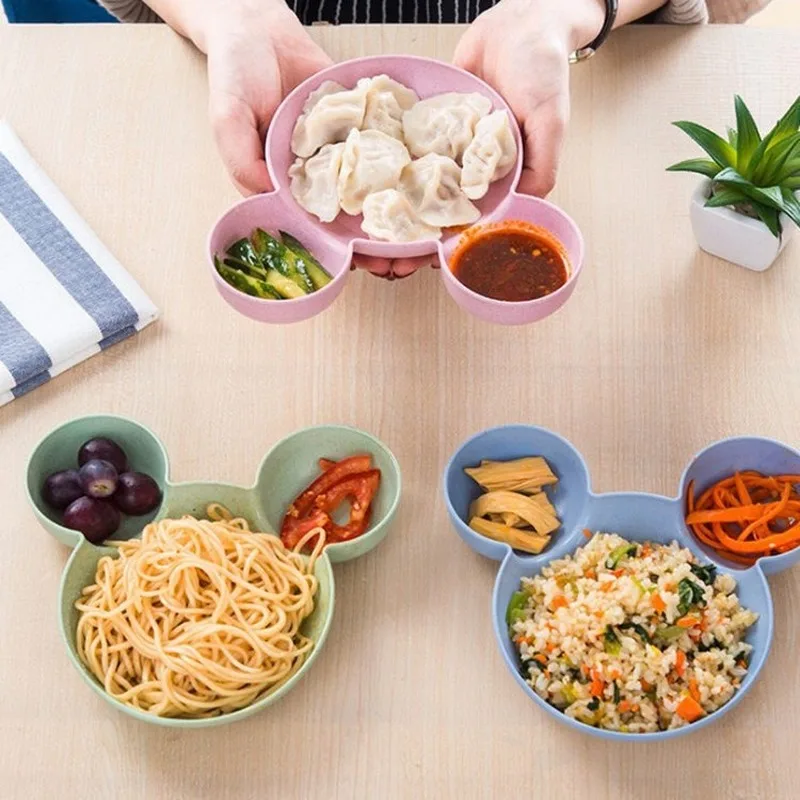 Lovely Snack Bowl Dinnerware Bear Shape Whale Wheat Baby Gift Chopsticks Spoon Rest Rack Child Lunch Tray Dishs |