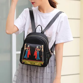 

2020 Print Designer Backpack For Woman Fashion Patchwork Luxury Brand Backpack Woman Bag Large Capacity Student Backpack Drop