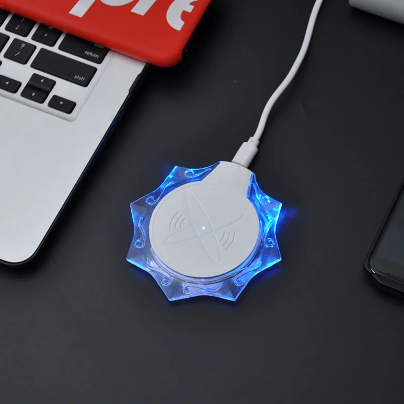 

Wireless Charger For iPhone Android Qi Charging Pad Super-thin Lighting Crystal Wireless Charger Pad