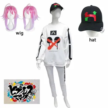 

Japanese Voice Actor Division Rap Battle Fling Posse Ramuda Amemura easy R Cosplay Costume For Leisure Halloween and wig