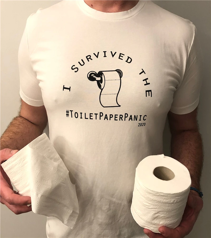 

Funny T Shirt Poking Fun At The Toilet Paper Panic Buying Due To Short Papers Tee