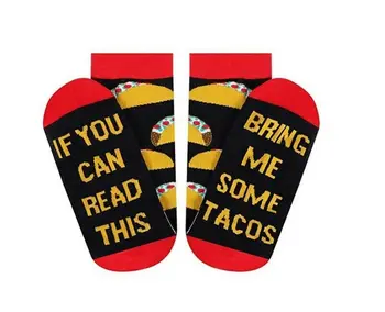 

Hot Sell Fun printed long socks If You Can Read This Bring Me Some Tacos Women Socks Unisex Fashion Socks cetines mujer