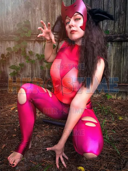 

Catra Suit She Ra Princess of Power Halloween Costume With Tail 3D Printed Spandex Suit Halloween Costumes for woman Hot Sale