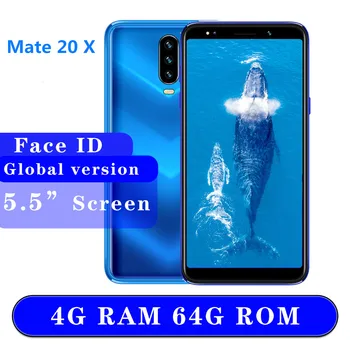 

Mate 20 X Global Version 4G RAM 64G ROM Smartphones Quad Core 5.5inch FHD 13MP Face ID unlocked mobile phone android Celulares
