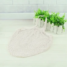 Модная многоразовая сумка из хлопка, Большая вместительная длинная сумка для покупок, карманная сеточка для продуктов, переносная сумка для хранения фруктов