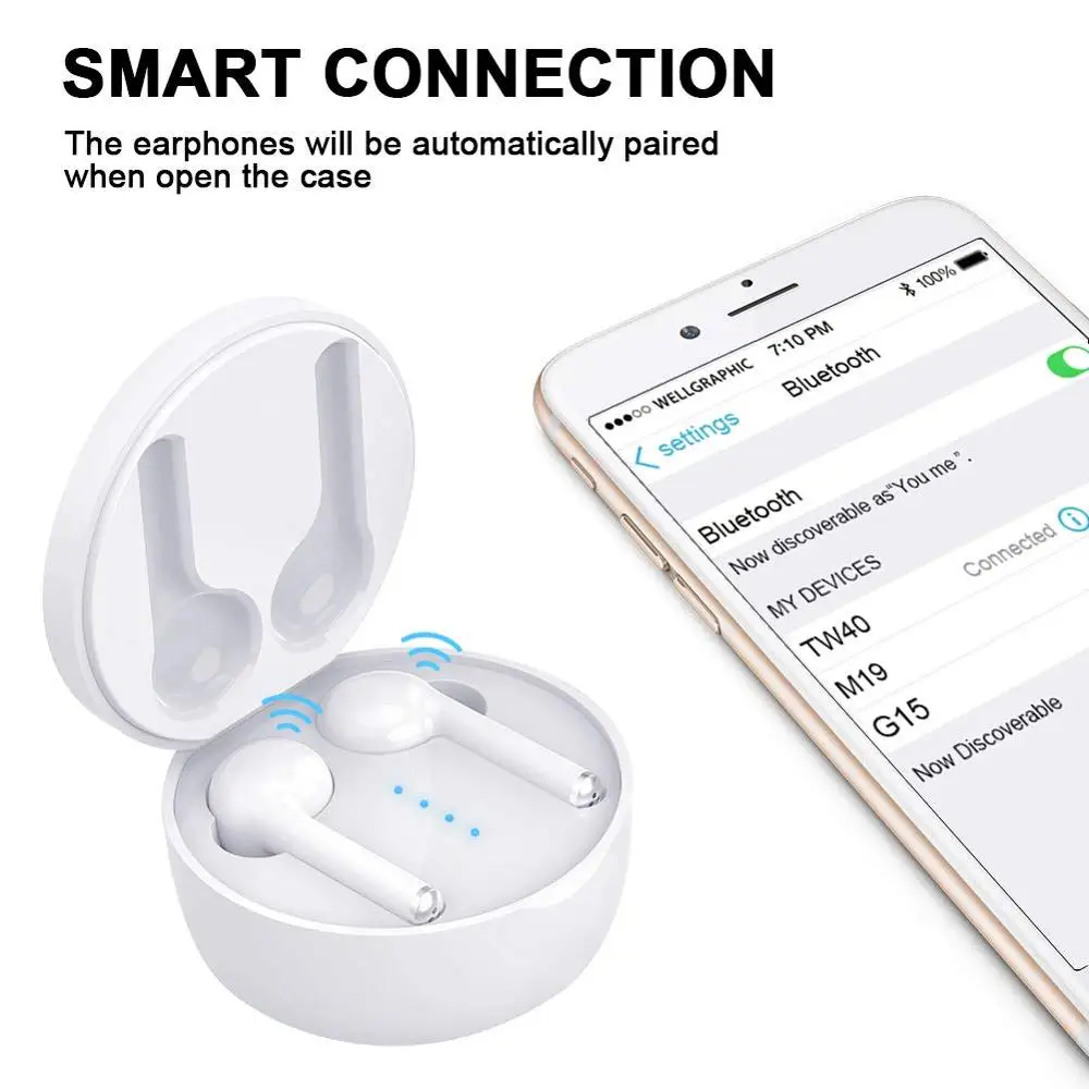 TWS Wireless InEar Headphone True Wireless Earbuds For Samsung Galaxy Tap Control Headset Handsfree Audio headset Hifi TWS Sport