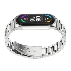 Elegant Metal Strap Bracelet for Mi Band 10 (CS Silver)
