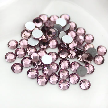 

SS3-SS20 Light Amethyst rhinestone for Nail Art,1440pcs Flat back Non Hotfix Glue on Nail Art Rhinestones,Boutique and Top grade
