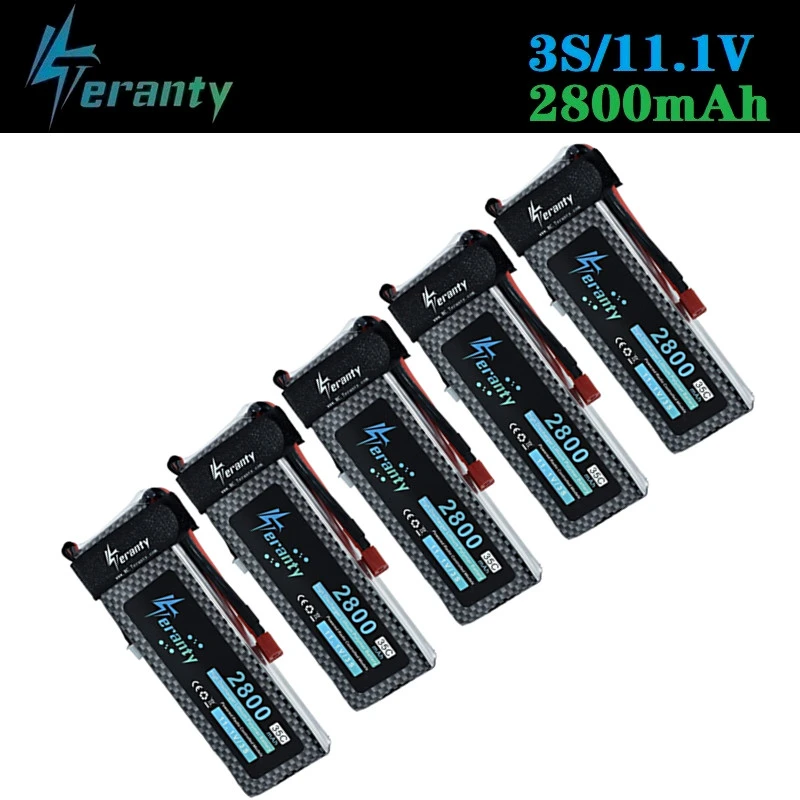 

100% Capacity 3S 11.1v 2800MAH 35C LiPo Battery For RC Drone Cars Robots Boats toy 2200mah 11.1v Rechargeable Lipo Battery 5pcs