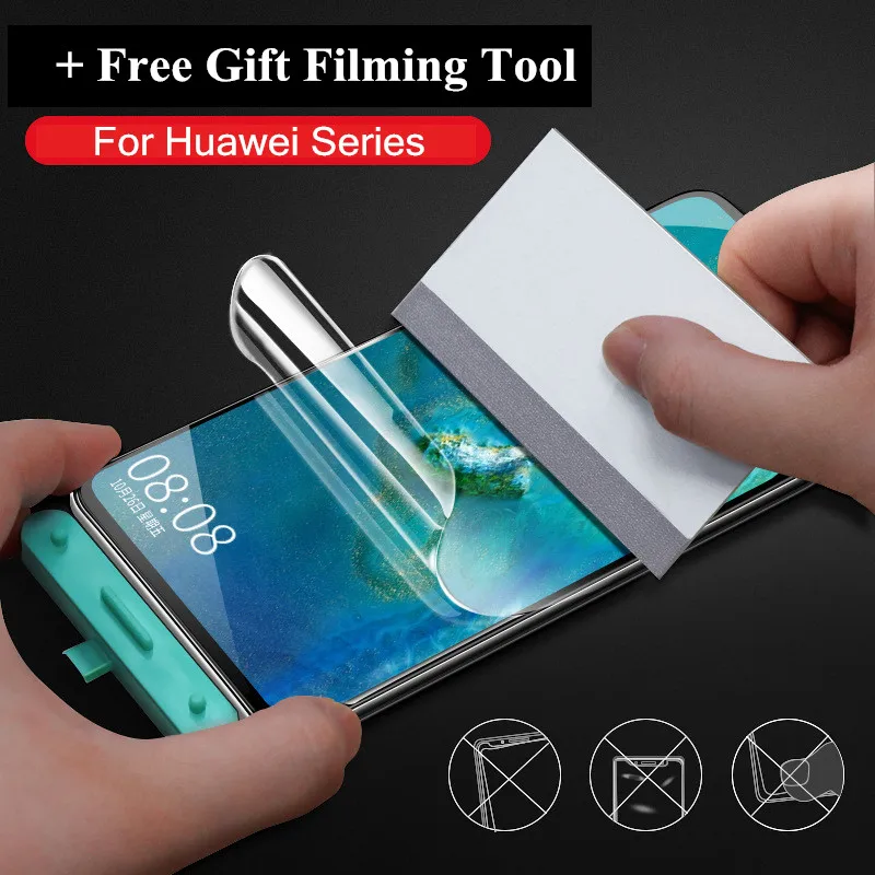 Гидрогелевая пленка для huawei P30 P20 mate 20 Pro Lite P30pro P20pro полная изогнутая Защитная пленка для экрана для Honor 8X9 10 Lite(не стекло