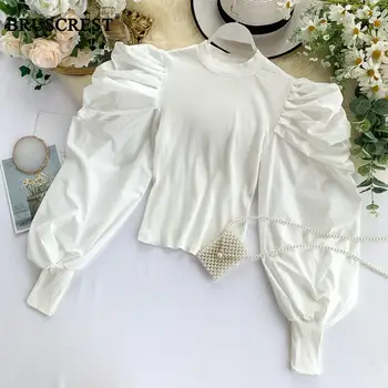 

Blouses Woman 2019 Puff Sleeve Tops Long Sleeve Blouse Women Streetwear Shirts Kawaii White Streetwear Ladies Cute Blouses