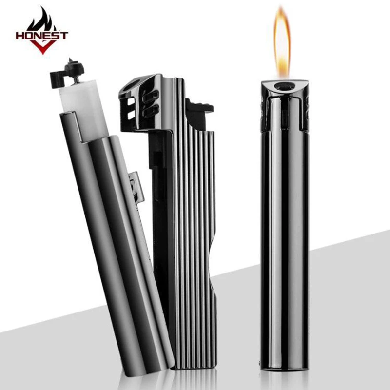 Honest Metal Grinding Wheel Open Flame Pipe Tool Multi-function Lighter Oblique Fire Trendy Men's Personalized Gifts | Дом и сад