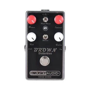 

MOSKY BROWN Distortion Guitar Effect Pedal Full Metal Shell True Bypass