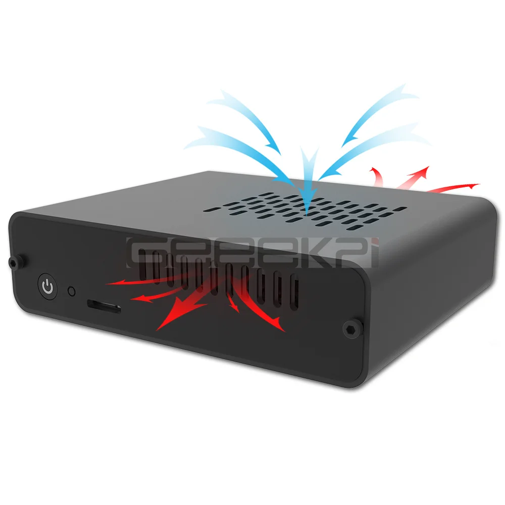 Deskpi Case para Jetson Nano ai Desenvolvimento Kit Cooler Pwm Ventilador Nuc Estilo Liga de Alumínio Traseiro Acrílico Painéis Faça Você Mesmo Evitar Confuso Cabo - Imagem 3
