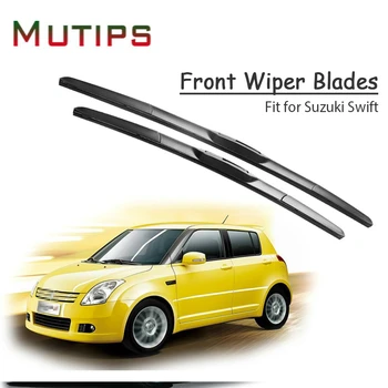 

1Set Rubber Car Front Wiper Blade Kit For Suzuki Swift MK5 2017 2016-1995 Windscreen Wiper Cleaning Brush Accessories