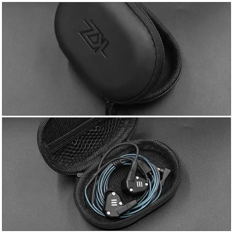 

PU Leather Headphone protective Bag Portable Headphone Storage Box Portable Leather Storage Bag For Earphone And Cable