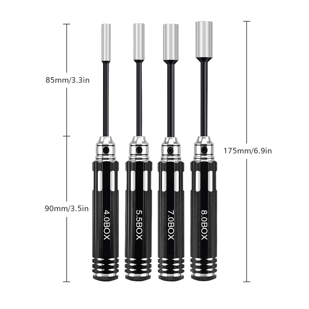 알렌 스크루 드라이버 4.0mm 5.5mm 7.0mm 8.0mm 육각 드라이버 세트 RC 도구 플랫 헤드 육각 나사 드라이버 렌치 도구 키트 RC 자동차 드론