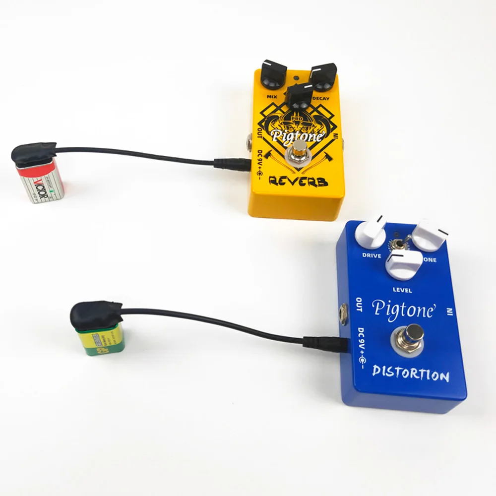 9V Battery Clip Connector Converter Power Supply Cable for Guitar Effect Pedal