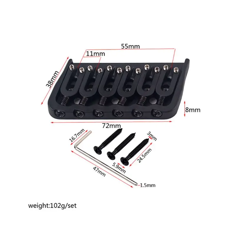 1 комплект 6 Струнный мост с гайковертом винты для электрогитары