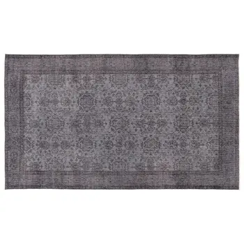 

Handmade Gray Vintage Overdyed Turkish Area Rug 156x275 Cm-5'1''X9'0''