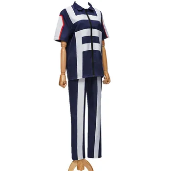 

hero bakugou katsuki / Iida tenya / todoroki shouto Cosplay costume my hero Academy Sports Tops corrective + Pants for girl
