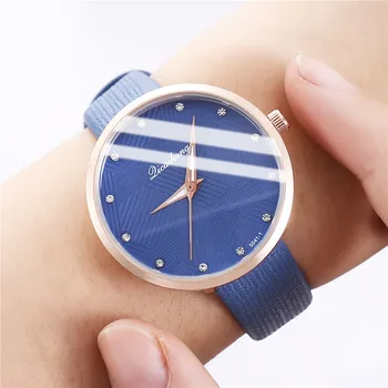 

Ladies Characteristic Geometric Grain Fashion Belt Watch Color Bracelet for Women's watches for Ladies Clock