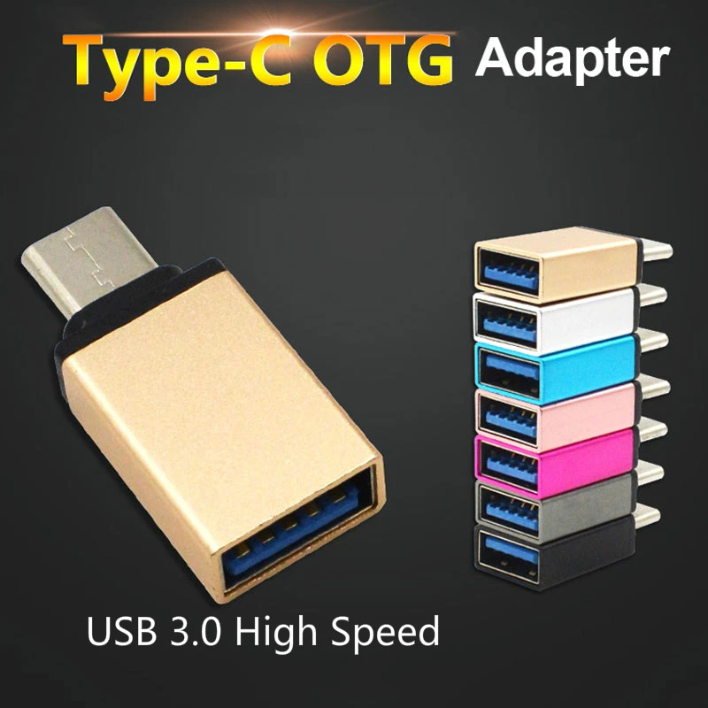 OTG USB 3,0 type C адаптер USB-C type-C конвертер для huawei samsung Xiaomi Mi5 Mi6 мышь клавиатура USB диск флэш-накопитель-адаптер