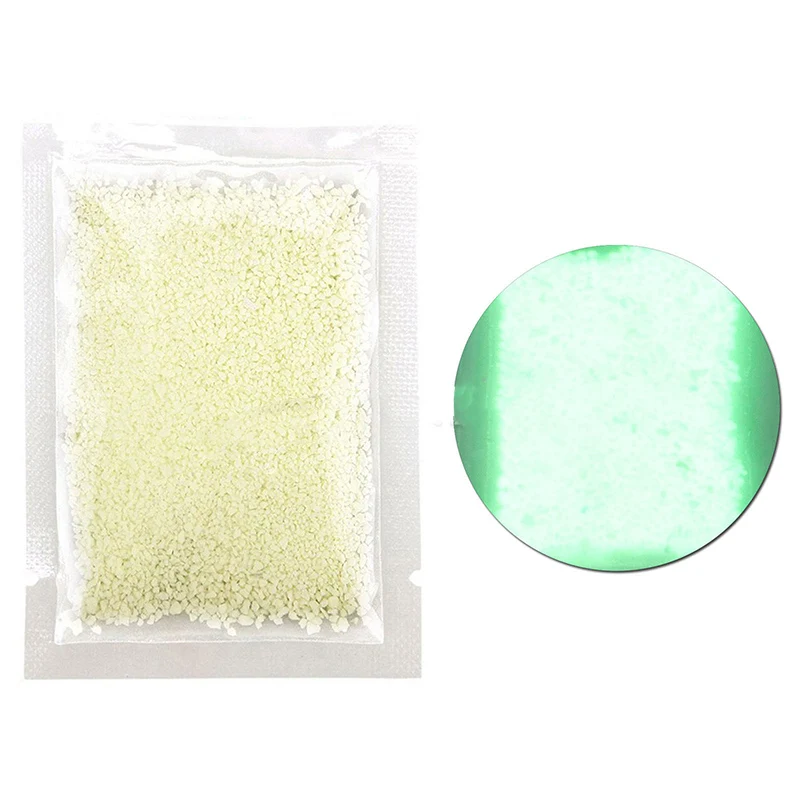 SOLEDI 10g Glowing Luminous Fluorescent Sands Glow in The Dark Pigment Powder Aquarium Sand Art Fish Tank 10g/1Bag - Color: yellow green