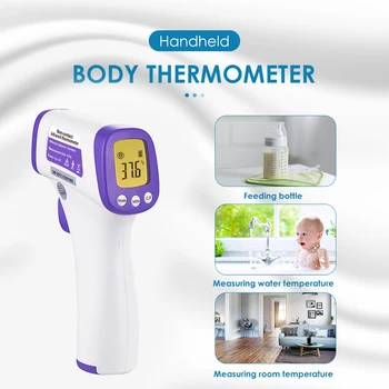 

Non-Contact Infrared Thermometer High Precision Temperature Mesurement Gun Handheld Infrared Thermometer Fever Alarm Dropship