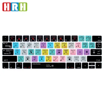 

HRH Adobe Illustrator Function Shortcut Hotkey Silicone Keyboard Cover Keypad SKin for Mac Pro13"15Touch Bar A1706/A1707/A2159