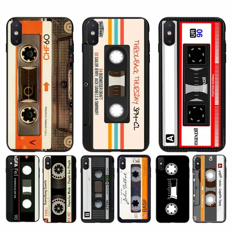 Mixtape Vintage Magnetic Tape Cassette Audio Tape Custodia Per Telefono Per Iphone 11 Pro Max X Xs Max 6 6S 7 8 Plus 5 5S 5Se Xr Se2020
