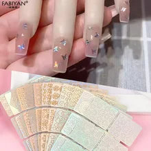 12/24pcs/Set Nail Art Hollow Stickers Laser Star 3D DIY Vinyls Image Transfer Stencil Template Tips Guide Stamp Manicure Decals