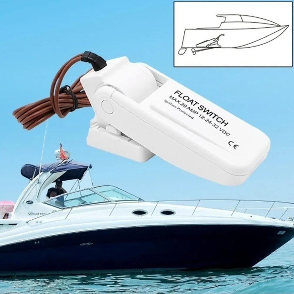 12V 1100GPH Automatic Boat Bilge Pump Float Switch Bilge Switches Flow