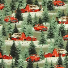 Наполовину ярдовая однотонная хлопковая ткань с принтом Красного автомобиля, дерева, ручная работа, сделай сам, одежда, платье, ткань, хлопок, CR-165