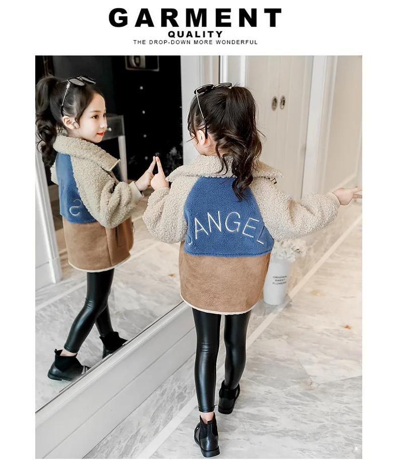Kinderjacke/куртка для девочек; детские пальто; Зима г.; пальто с искусственным мехом; повседневная одежда для подростков