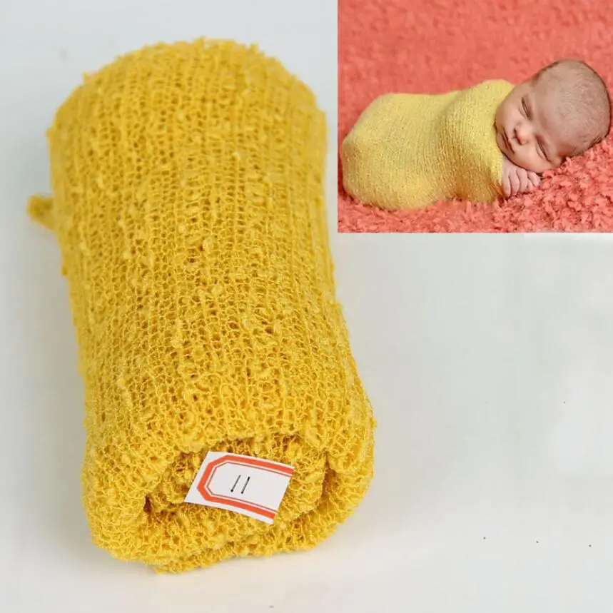 Baby Blanket Newborn Baby Photography Props Blanket Wraps 40*150cm infant Knit Stretch Wrap